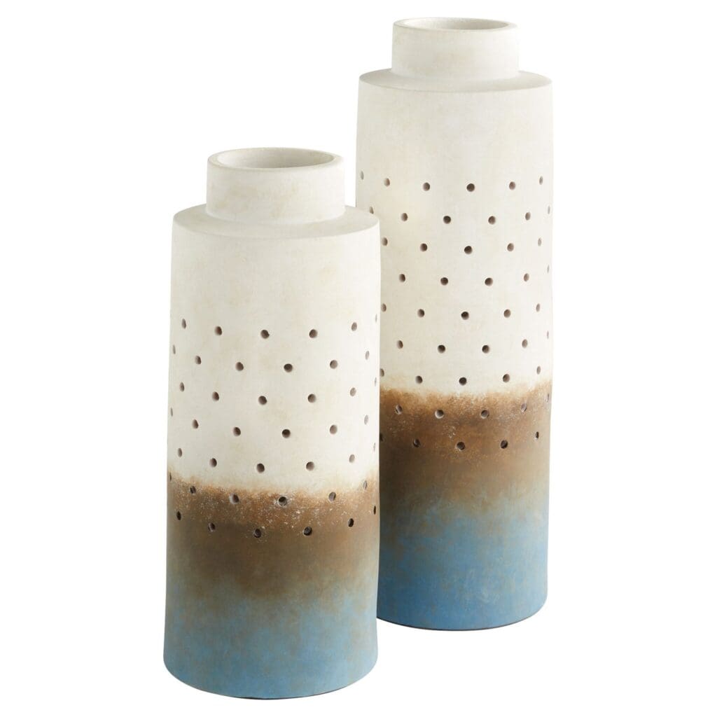 Cyan Design 11545 Paralos Vase - Grey and Navy Ombre - Small