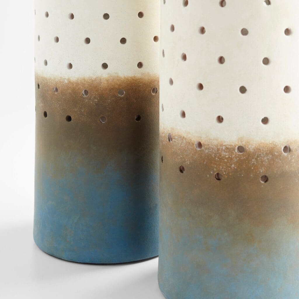 Cyan Design 11545 Paralos Vase - Grey and Navy Ombre - Small