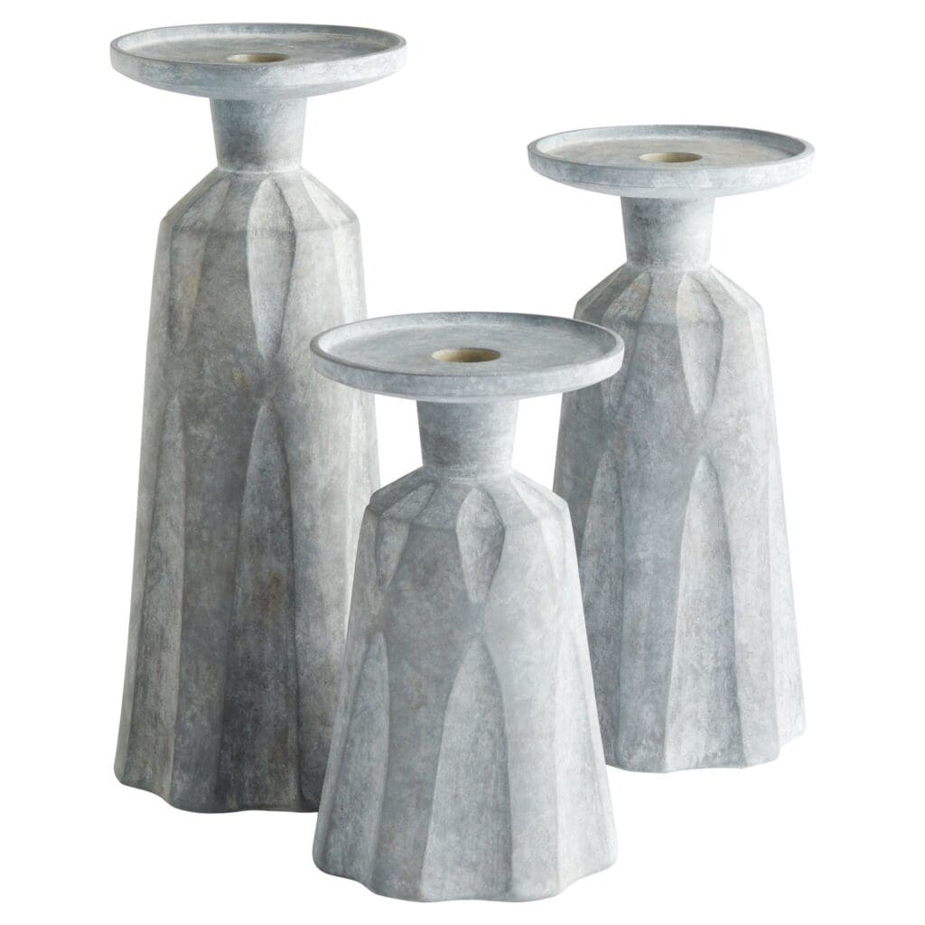 Cyan Design 11563 Attalus Candle Holder - Grey - Medium
