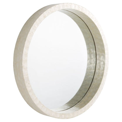 Cyan Design 11592 Triton Round Mirror - White - Large