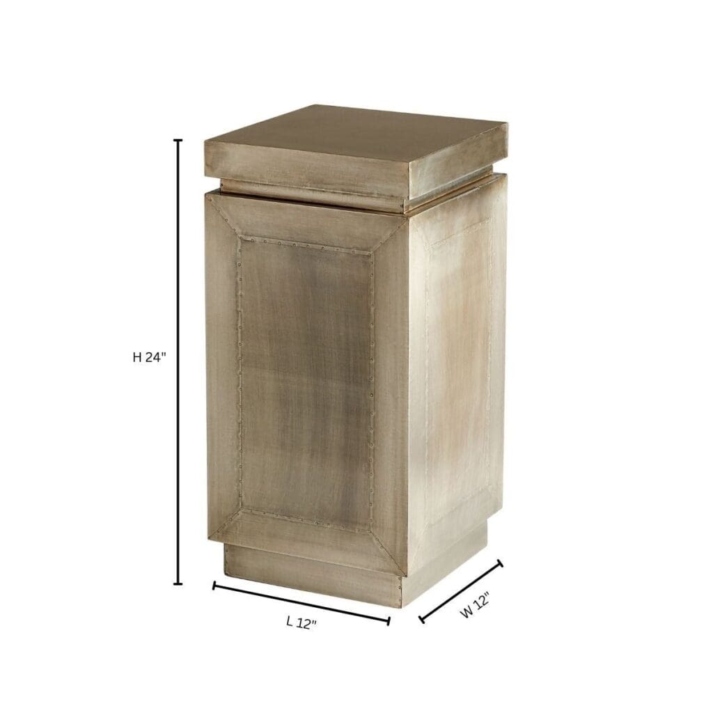 Cyan Design 11609 Anatolia Pedestal - Antique White - Small