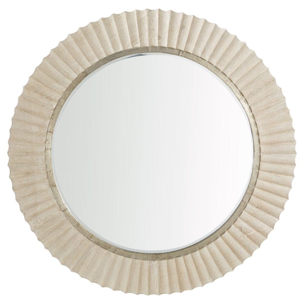 Cyan Design 11612 Estriada Round Mirror - Cerused White