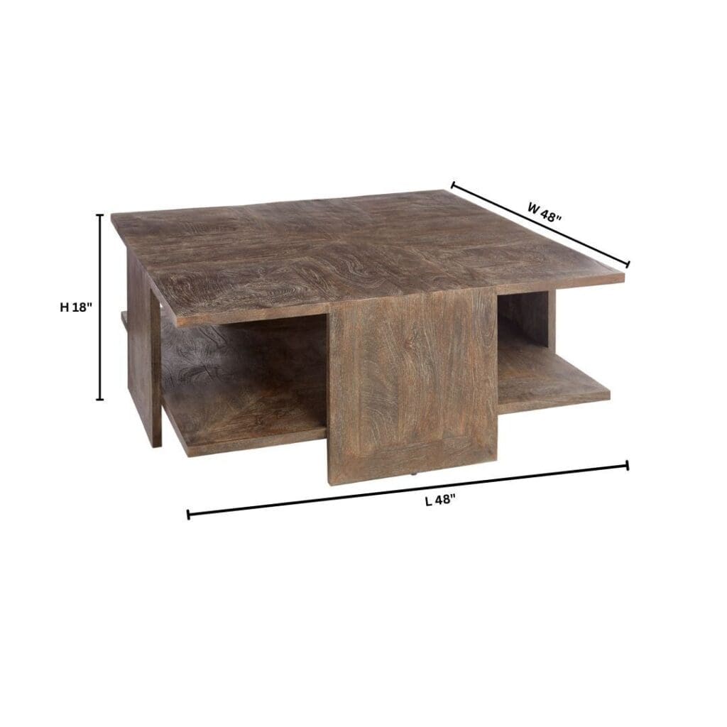 Cyan Design 11618 Alta 48 Inch Cocktail Table - Cerused Coffee Bean Finish
