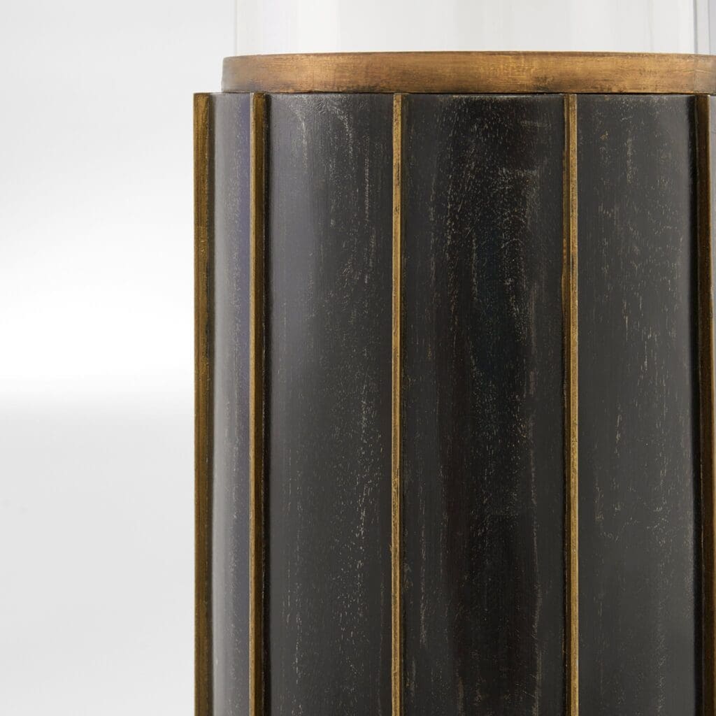 Cyan Design 11642 Reed Hurricane - Antique Brass And Dark Brushed Mango - Medium