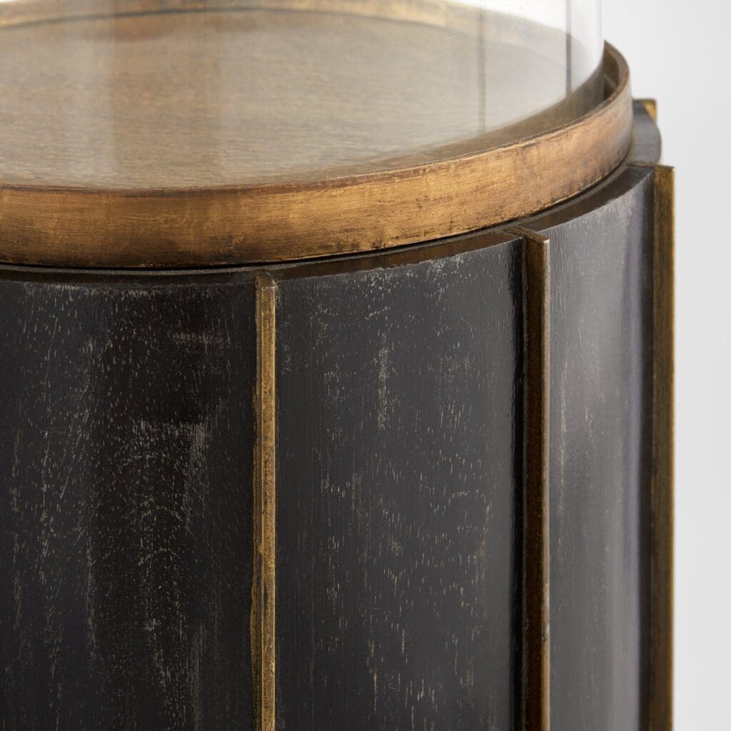 Cyan Design 11642 Reed Hurricane - Antique Brass And Dark Brushed Mango - Medium