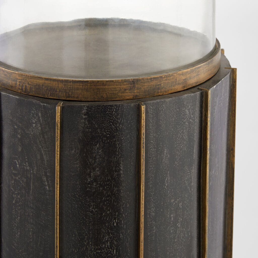 Cyan Design 11643 Reed Hurricane - Antique Brass And Dark Brushed Mango - Large