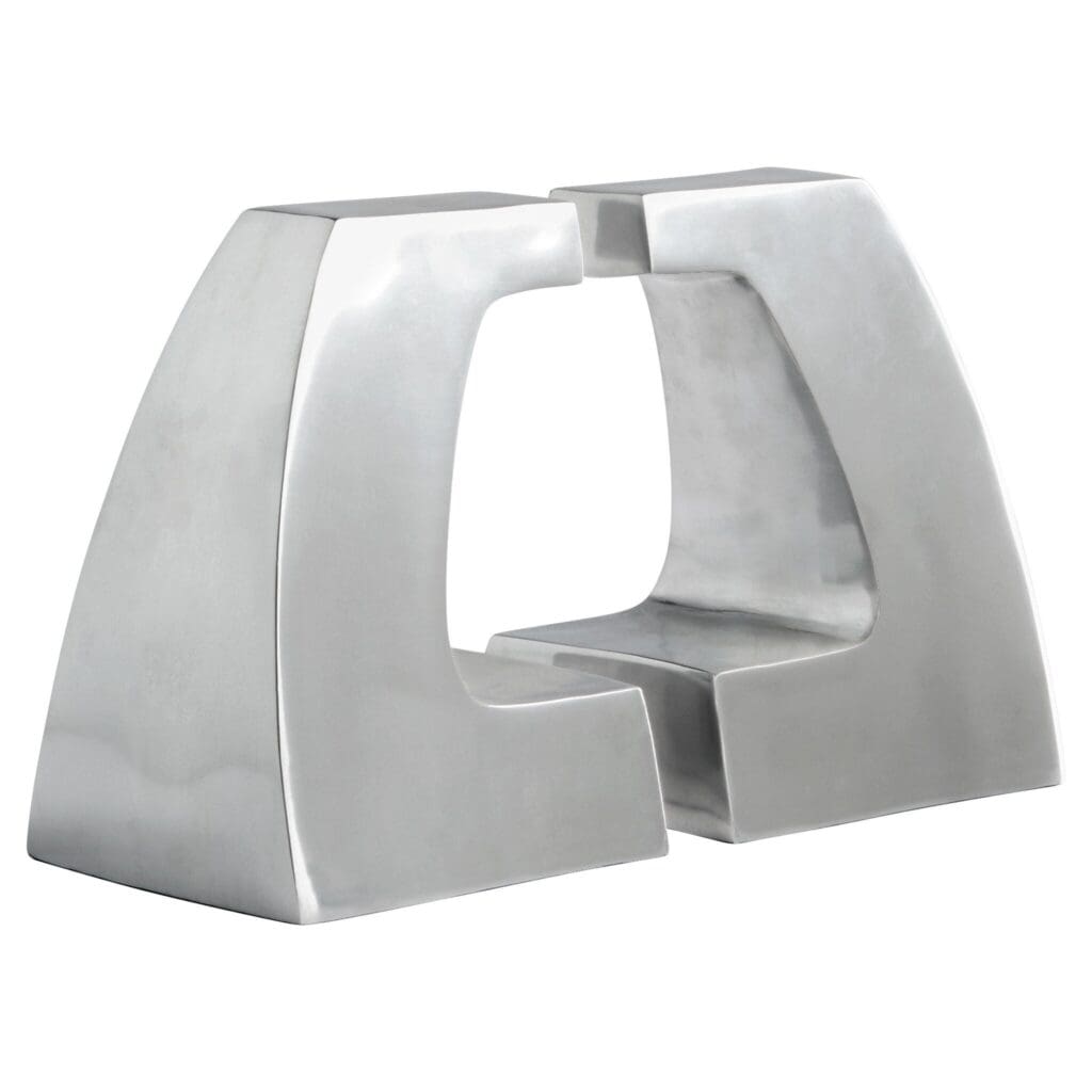 Cyan Design 11659 Apostrophe Bookends - Polished Aluminum