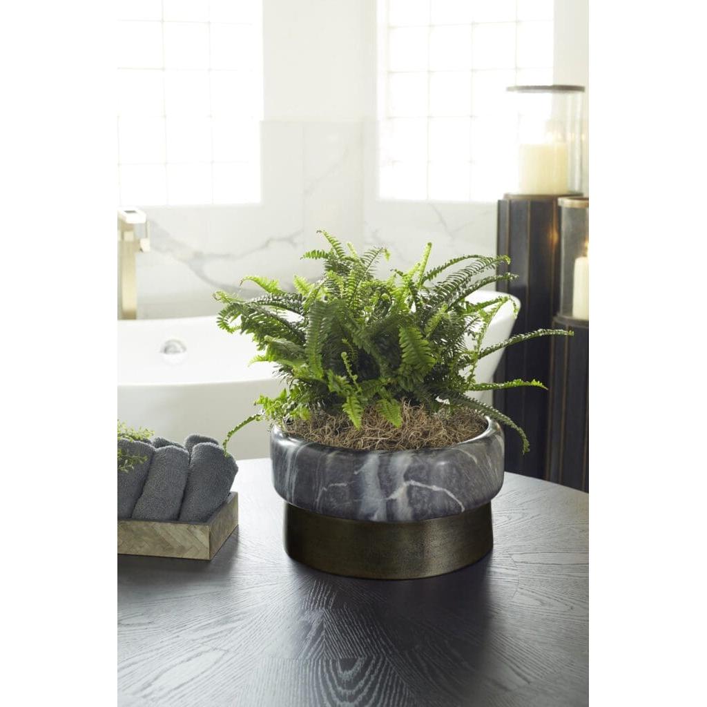 Cyan Design 11675 Roma Bowl - Antique Brass And Grey Marble