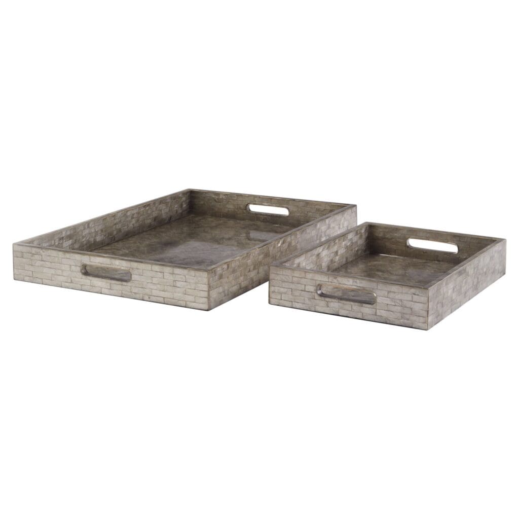 Cyan Design 11681 Triton Rectangle Tray - Smoke - Large