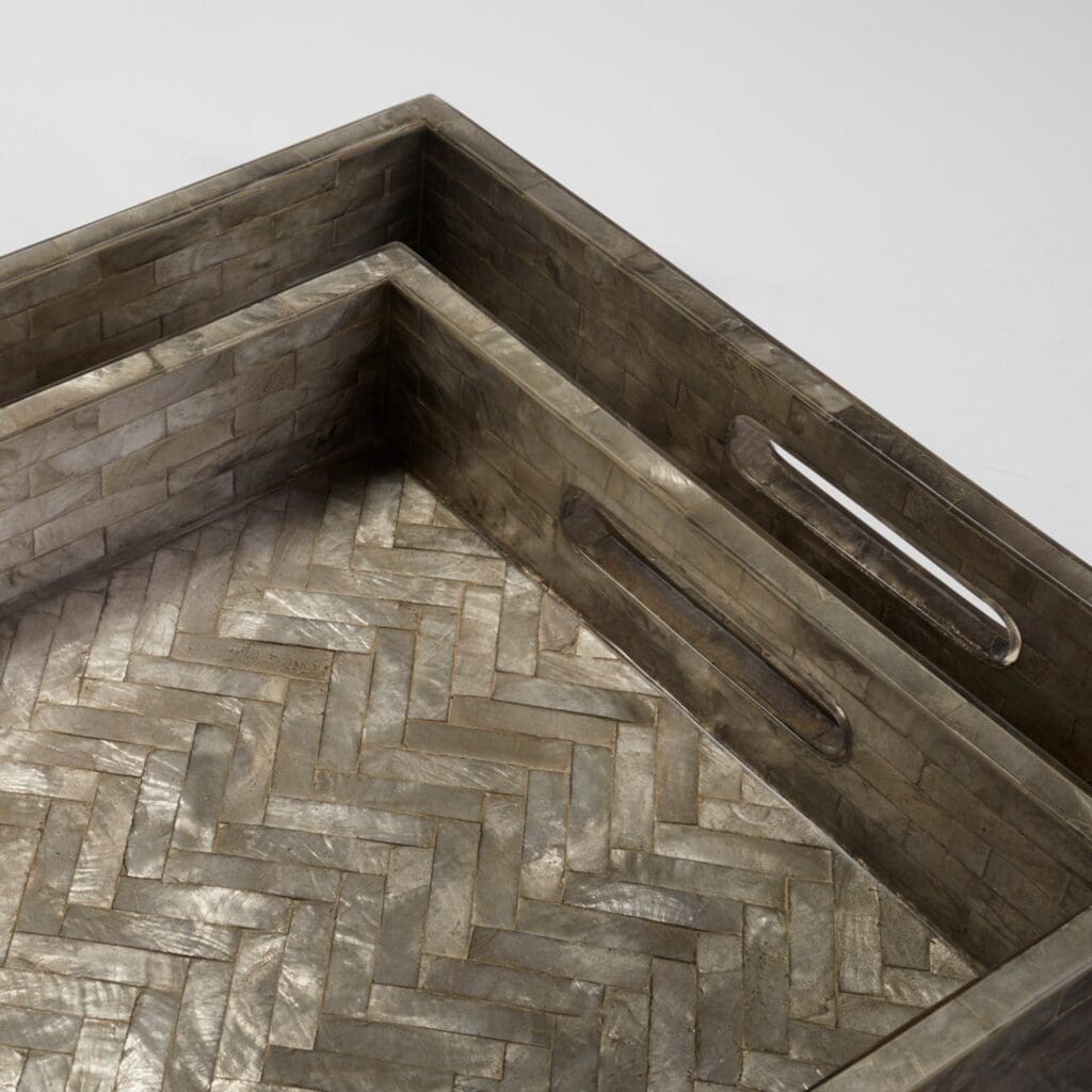 Cyan Design 11682 Triton Rectangle Tray - Smoke - Small