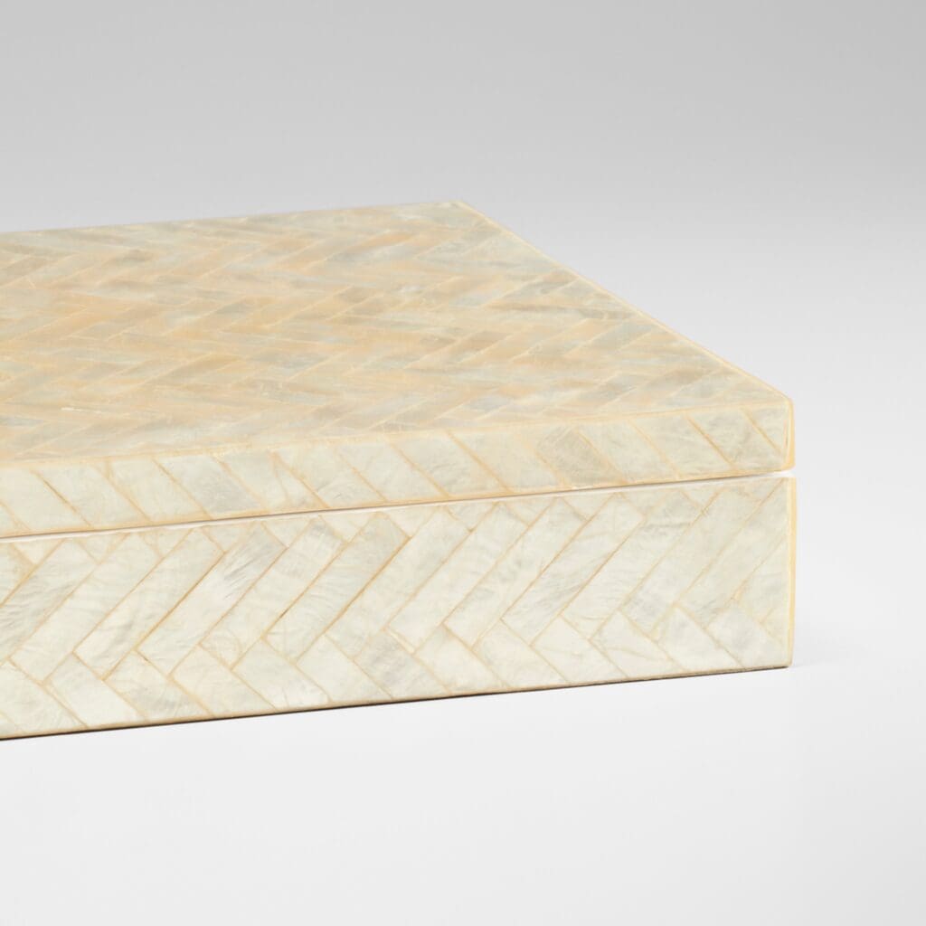 Cyan Design 11683 Triton Rectangle Box - Pearl - Large