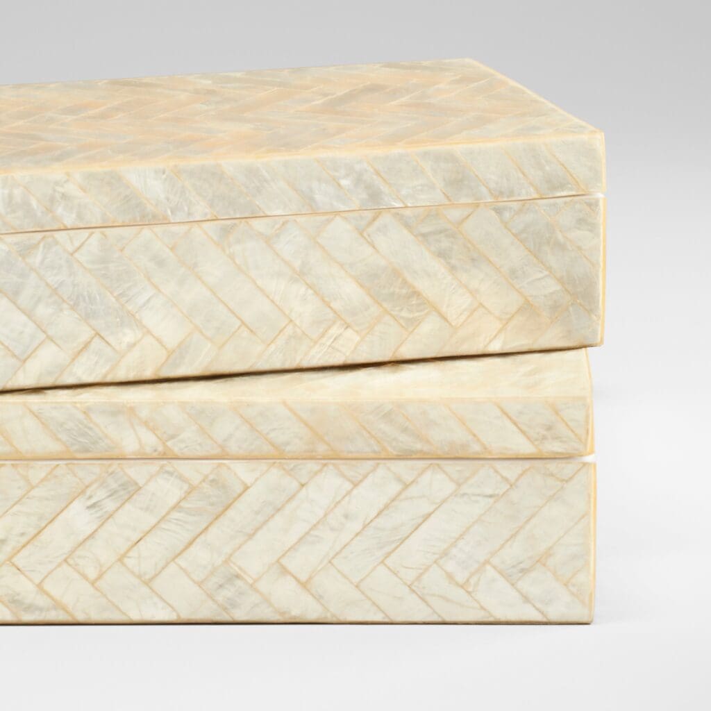 Cyan Design 11683 Triton Rectangle Box - Pearl - Large