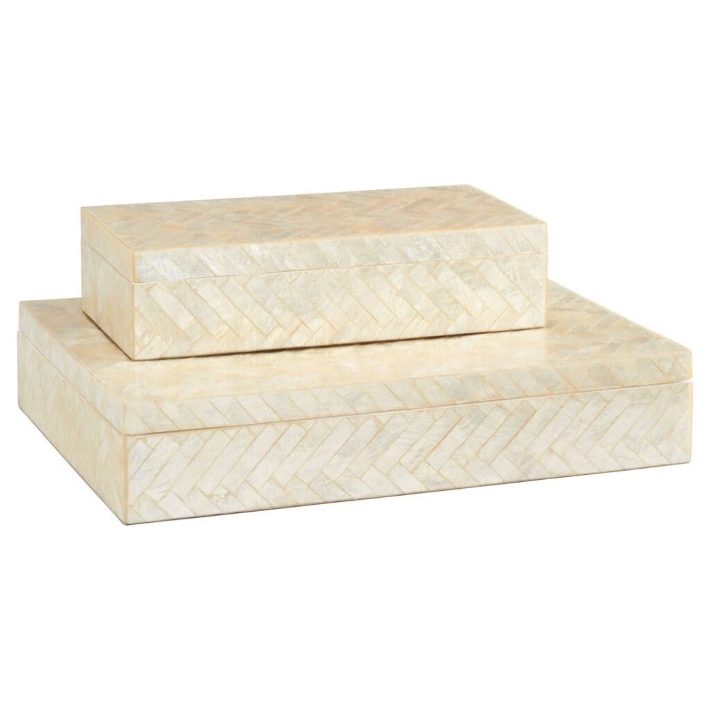 Cyan Design 11684 Triton Rectangle Box - Pearl - Small