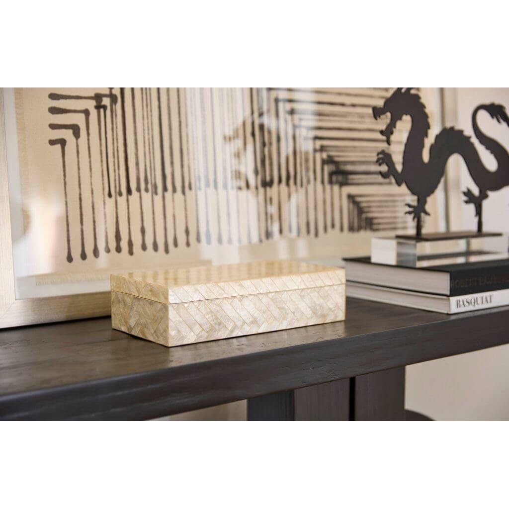 Cyan Design 11684 Triton Rectangle Box - Pearl - Small