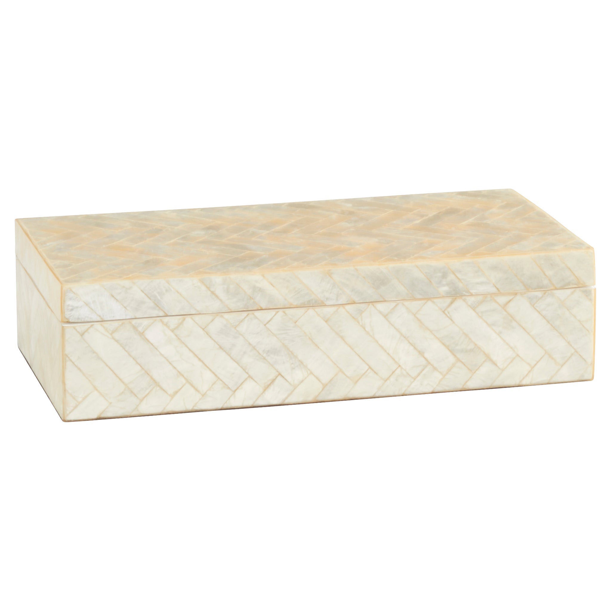Cyan Design 11684 Triton Rectangle Box - Pearl - Small