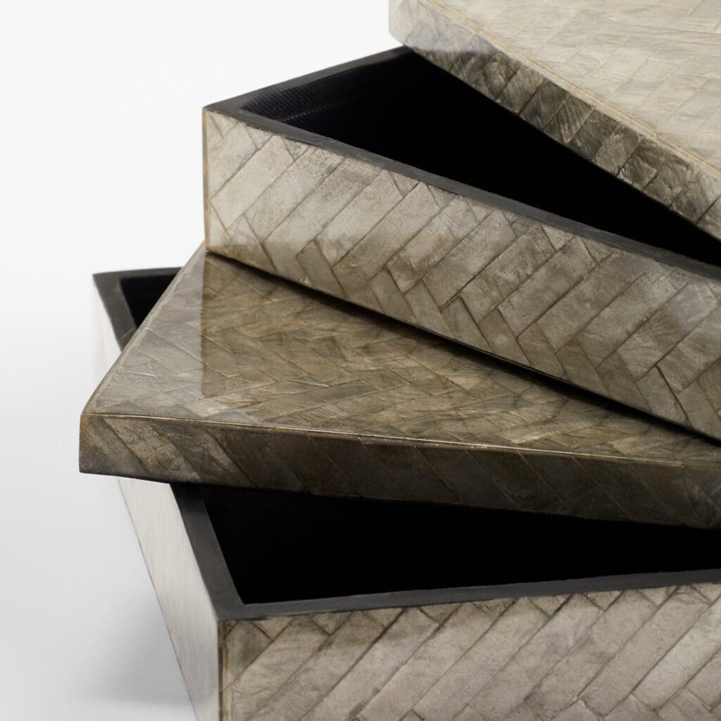 Cyan Design 11686 Triton Rectangle Box - Smoke - Small