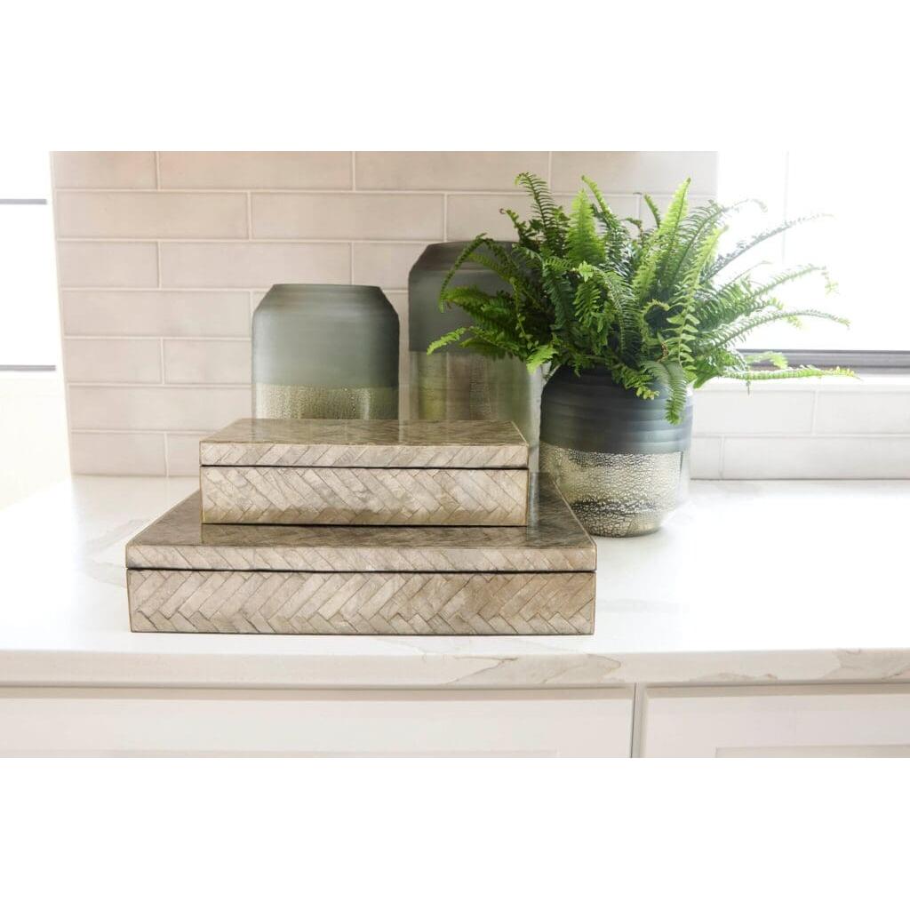 Cyan Design 11686 Triton Rectangle Box - Smoke - Small