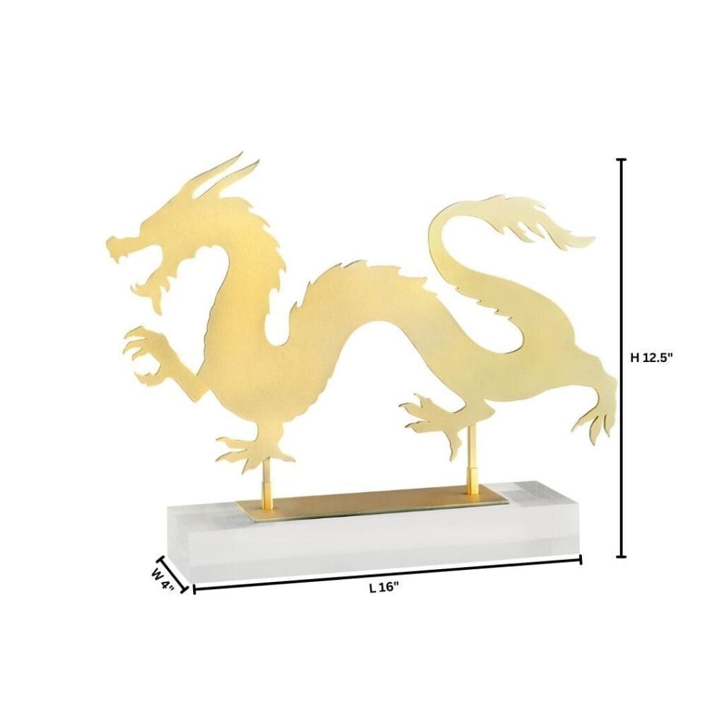 Cyan Design 11700 Haku Dragon - Gold - Horizontal