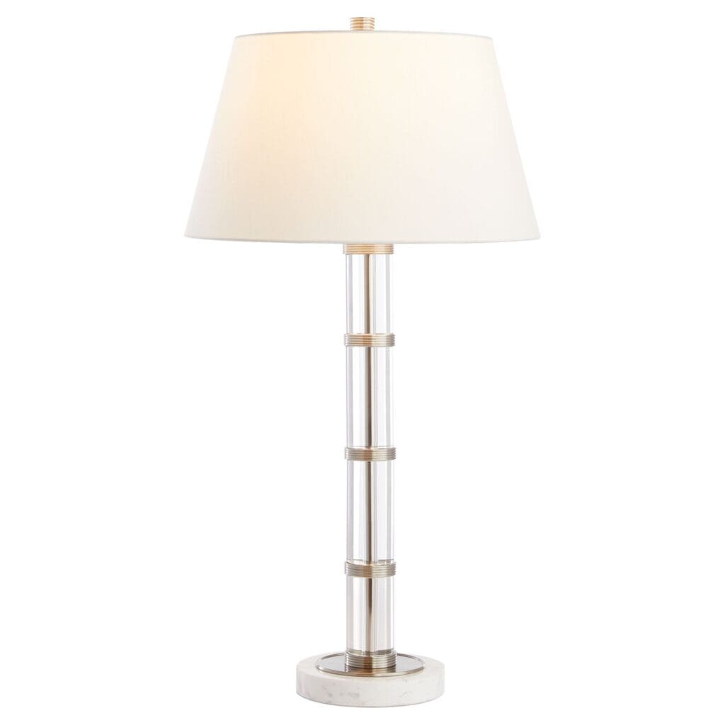 Cyan Design 11712 Silvia Table Lamp - Polished Nickel , Acrylic And White
