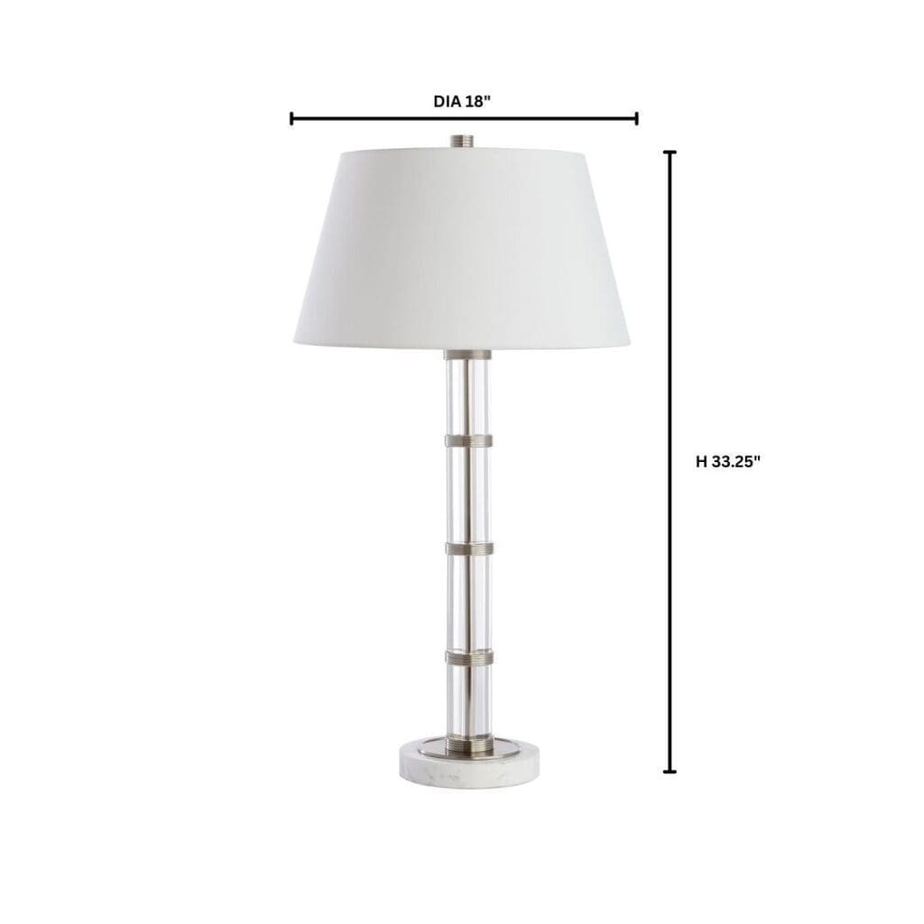Cyan Design 11712 Silvia Table Lamp - Polished Nickel , Acrylic And White