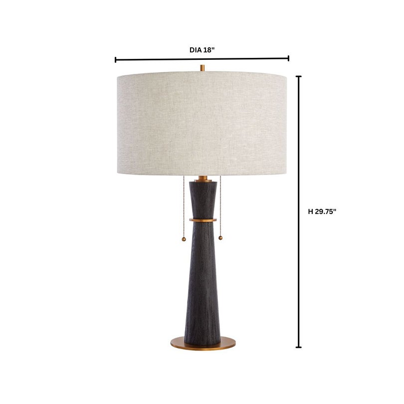 Cyan Design 11714 Wright Table Lamp - Black and Brass