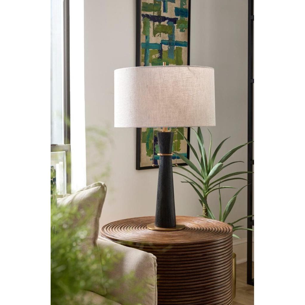 Cyan Design 11714 Wright Table Lamp - Black and Brass