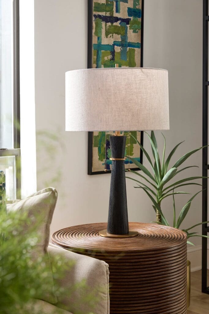 Cyan Design 11714 Wright Table Lamp - Black and Brass