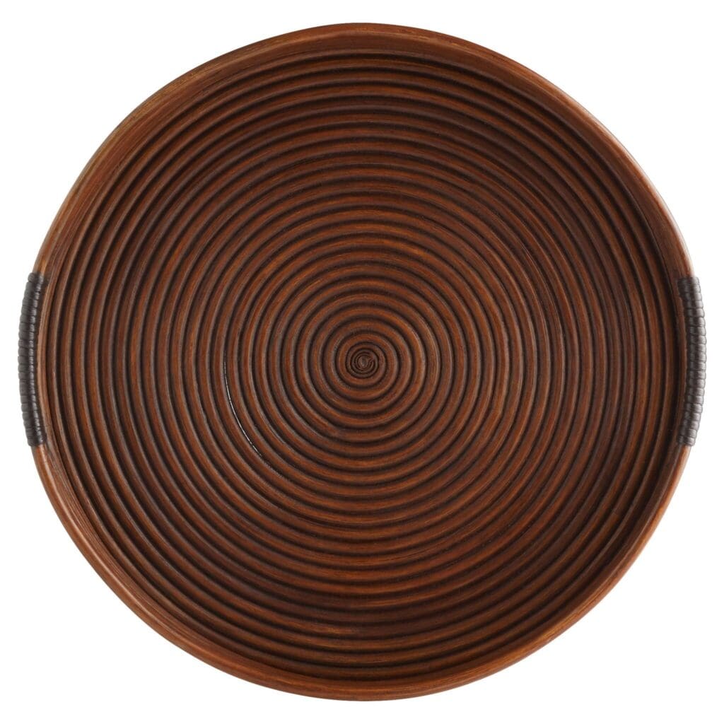 Cyan Design 11718 Papeete Round Tray - Brown - Small