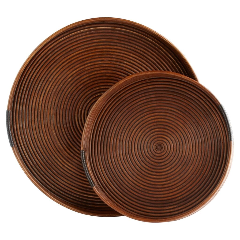 Cyan Design 11718 Papeete Round Tray - Brown - Small