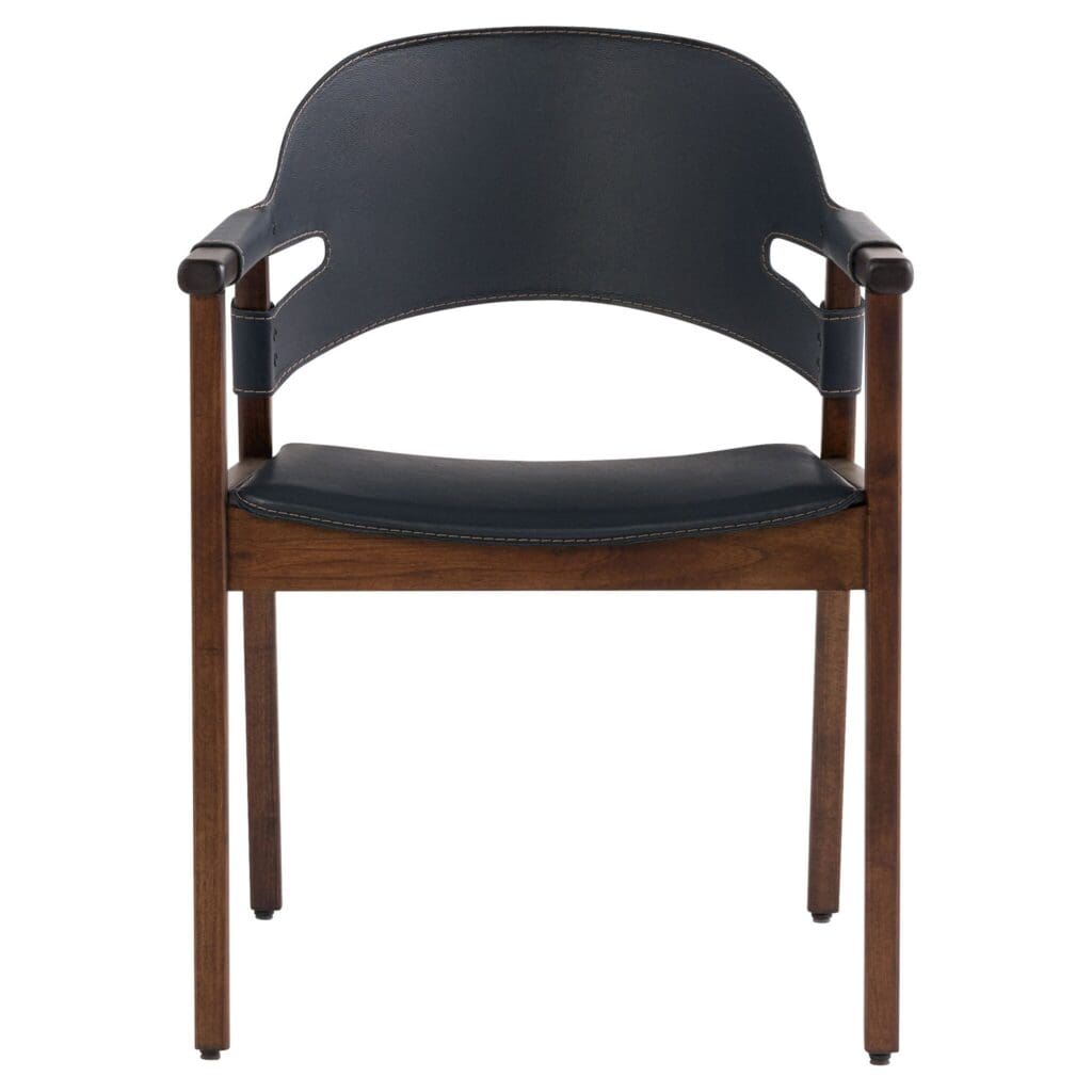 Cyan Design 11727 Boss Chair - Medium Brown And Navy