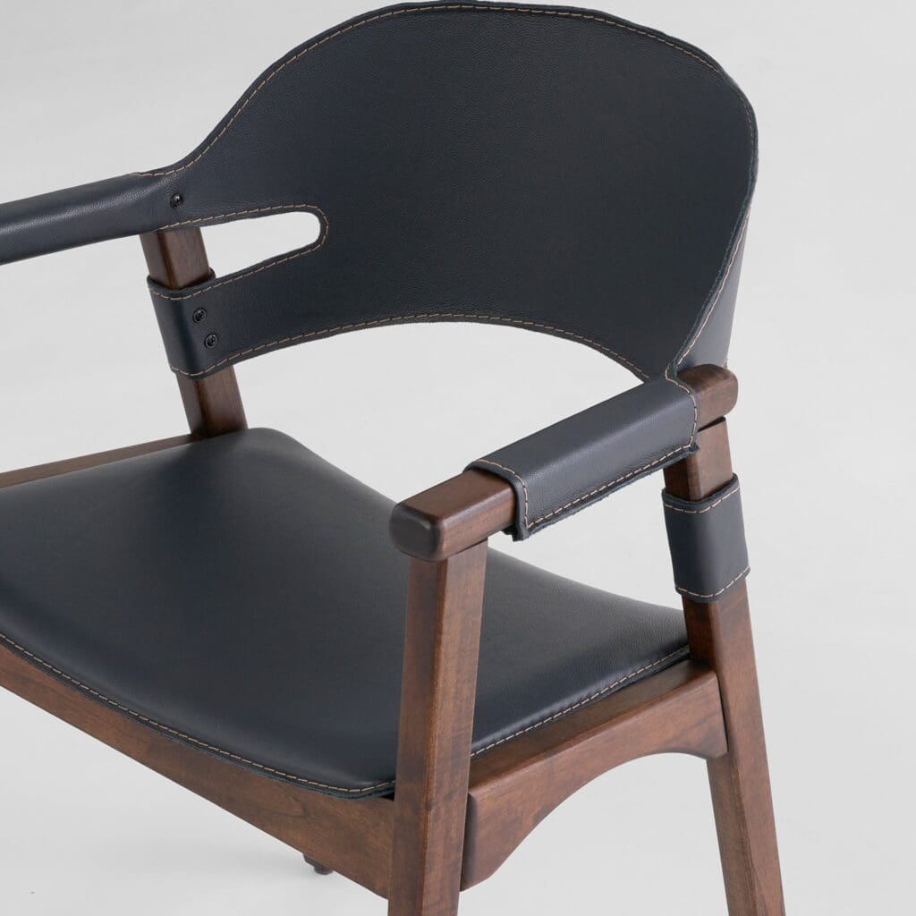 Cyan Design 11727 Boss Chair - Medium Brown And Navy