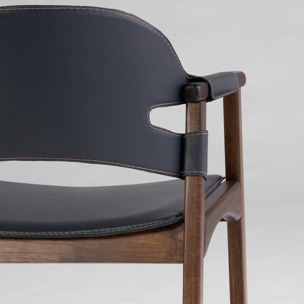 Cyan Design 11727 Boss Chair - Medium Brown And Navy