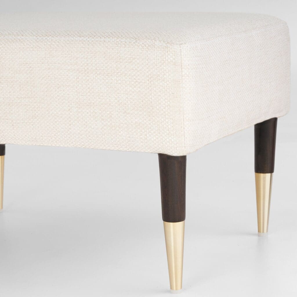 Cyan Design 11728 Oscar Ottoman - Dark Brown And Cream