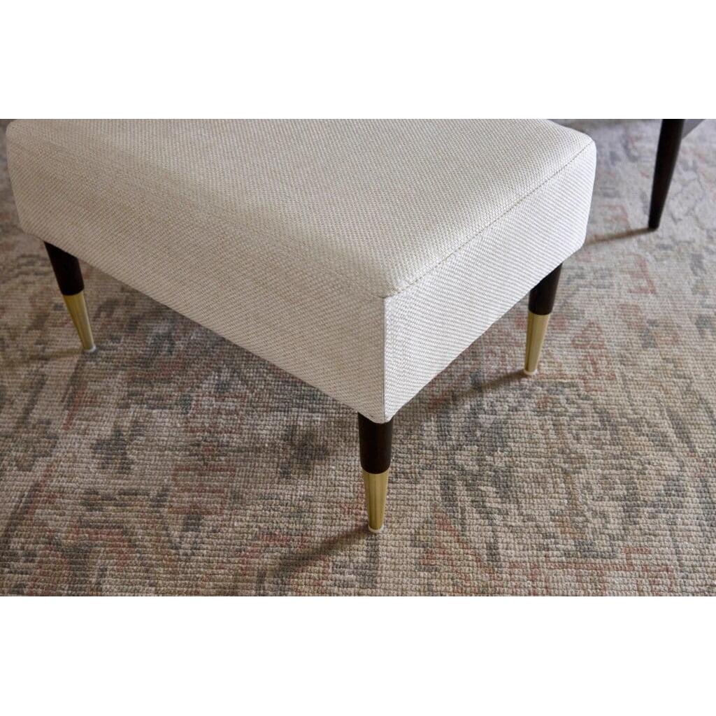 Cyan Design 11728 Oscar Ottoman - Dark Brown And Cream