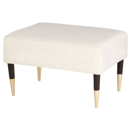 Cyan Design 11728 Oscar Ottoman - Dark Brown And Cream