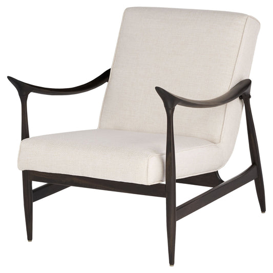 Cyan Design 11729 Oscar Arm Chair - Dark Brown And Cream