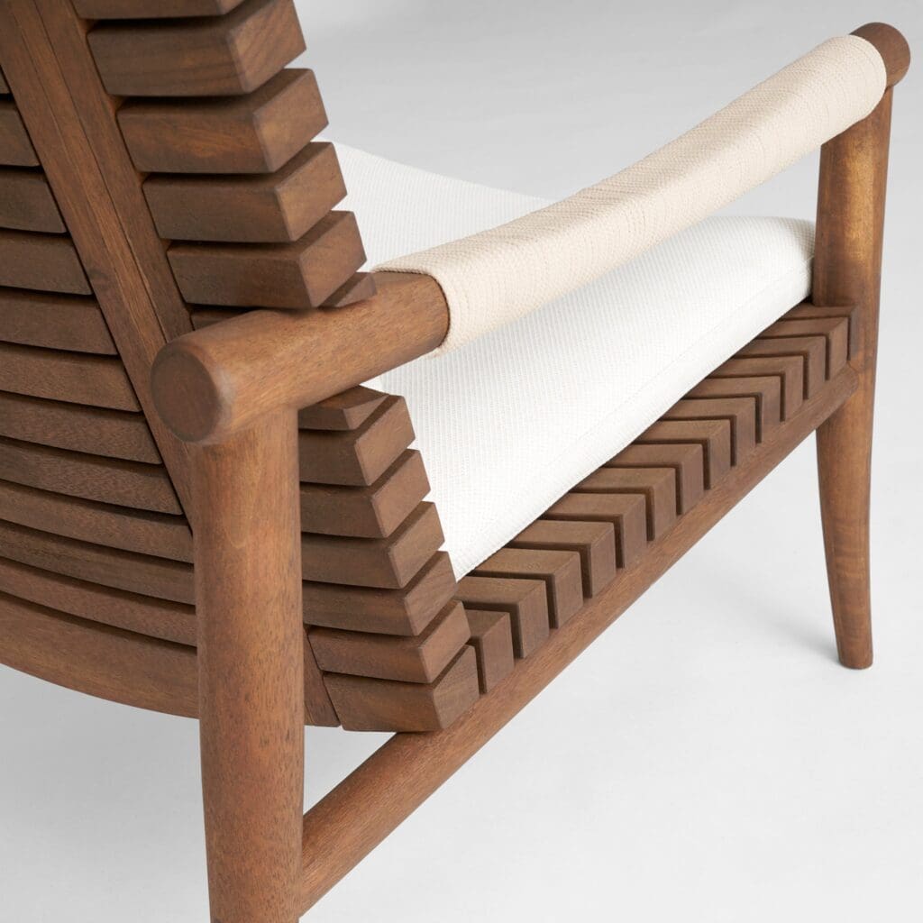 Cyan Design 11736 Acqua Chair - Teak And Off-White