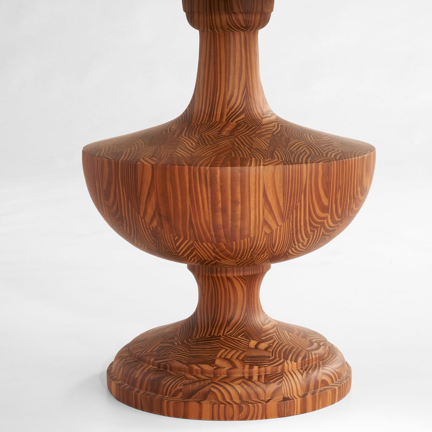 Cyan Design 11745 Egeu Wood Table Lamp - Medium Brown Wood, Black Linen Shade