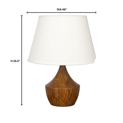 Cyan Design 11746 Emma Natural Wood Table Lamp - Natural Wood, White Linen Shade
