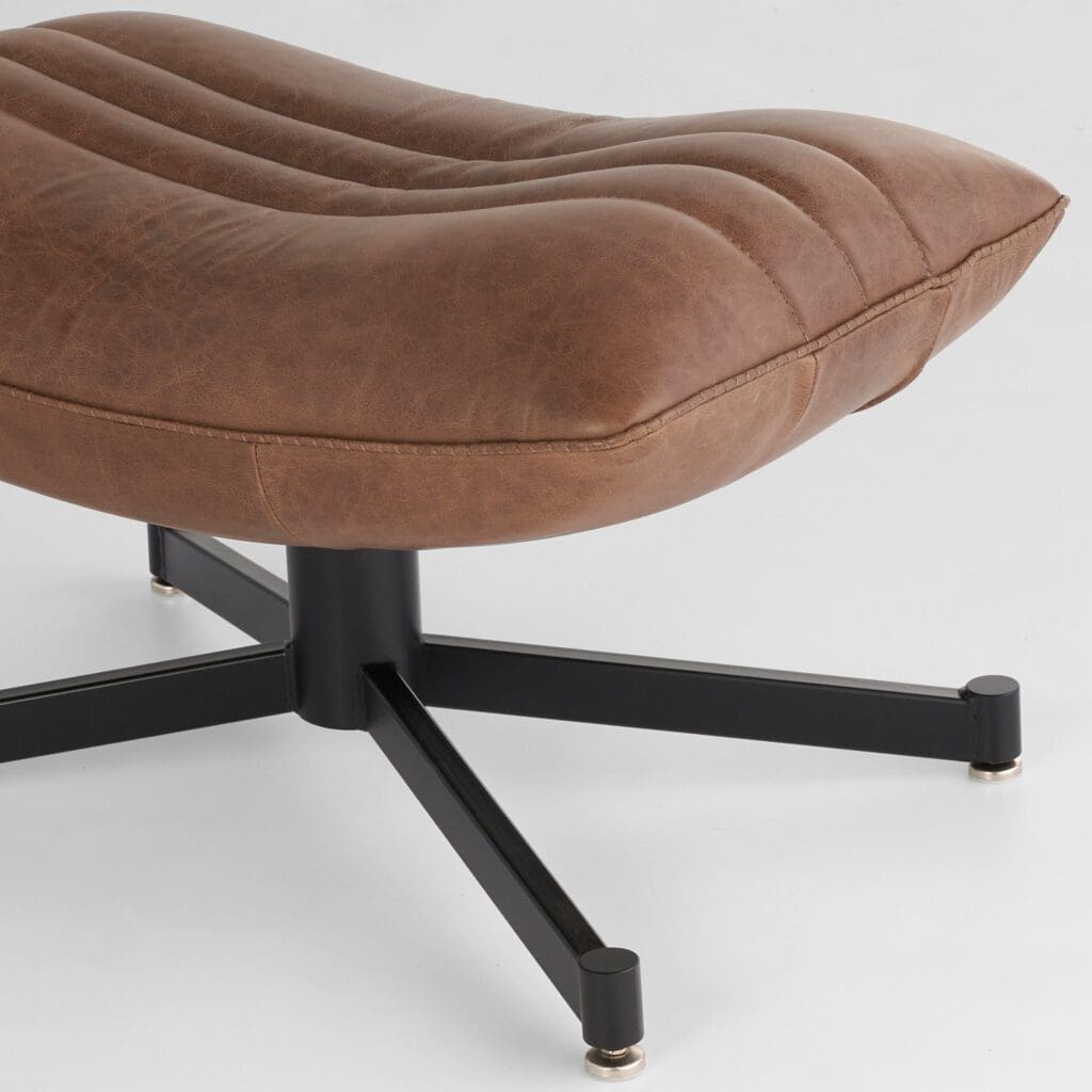 Cyan Design 11749 Eduarda Ottoman - Black And Taupe