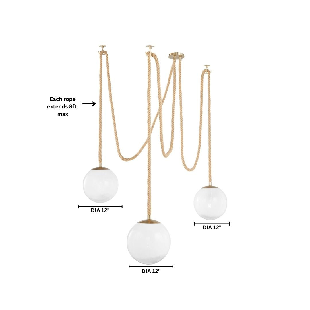 Cyan Design 11762 Rockport 3-Light Pendant - Brass