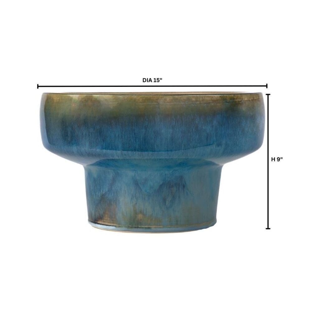 Cyan Design 11771 Elevated Bowl - Shellish Blue - Tall
