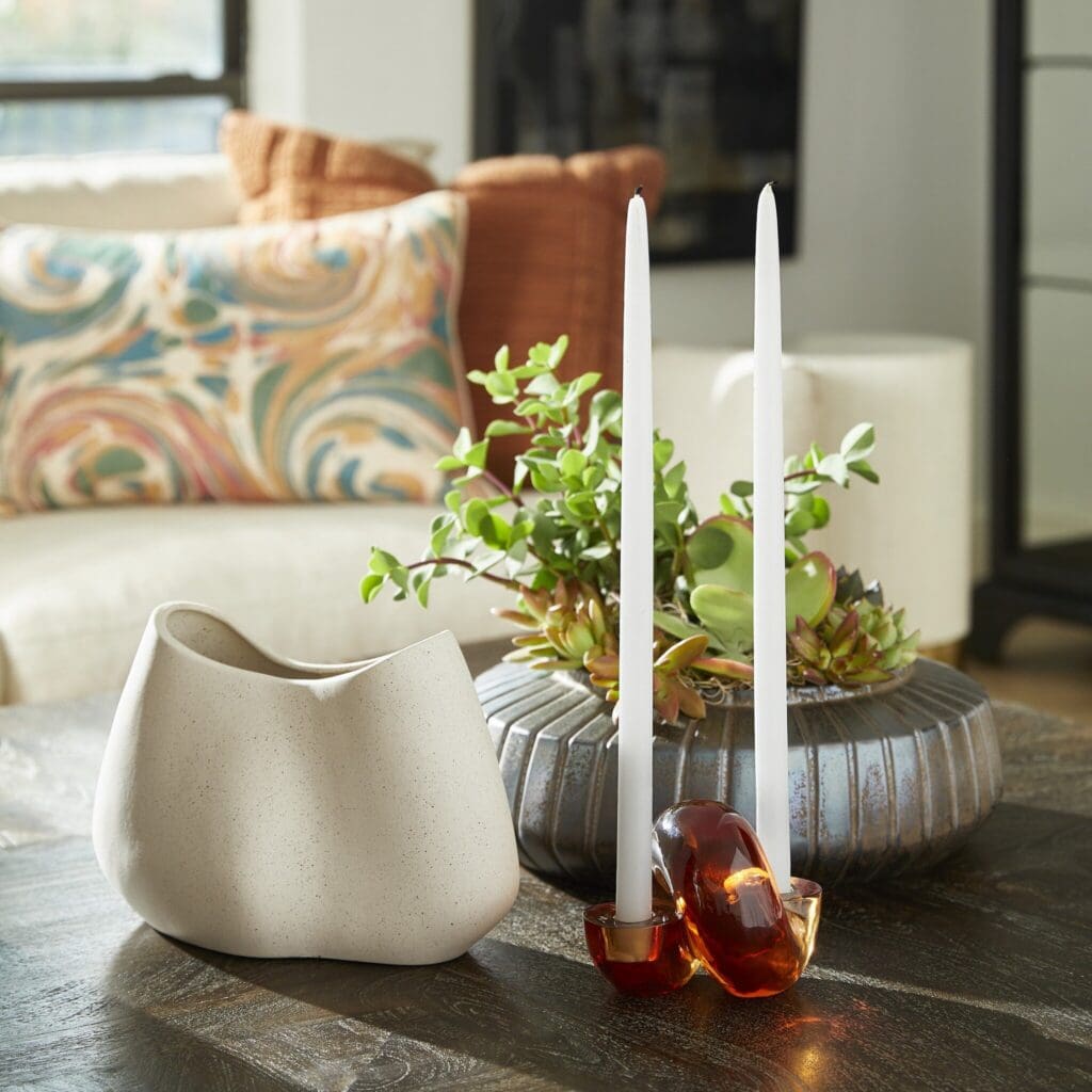 Cyan Design 11776 Organic Pinched Bowl Designed - Grainy White