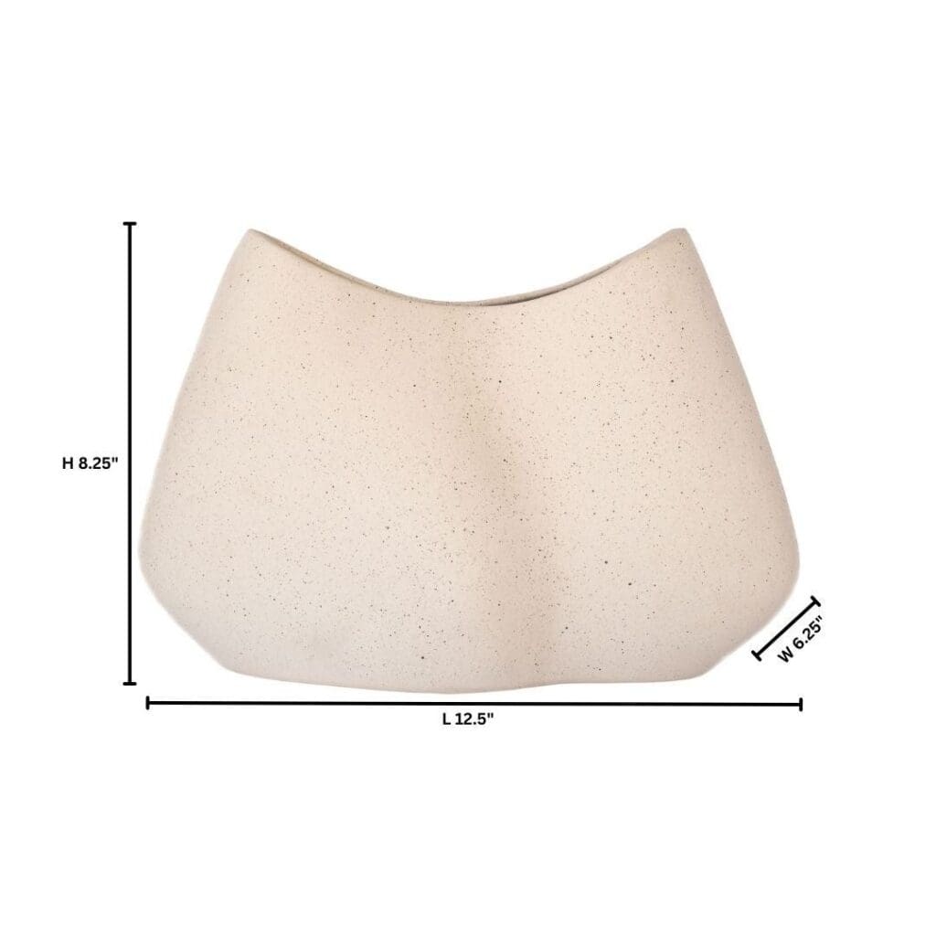 Cyan Design 11776 Organic Pinched Bowl Designed - Grainy White