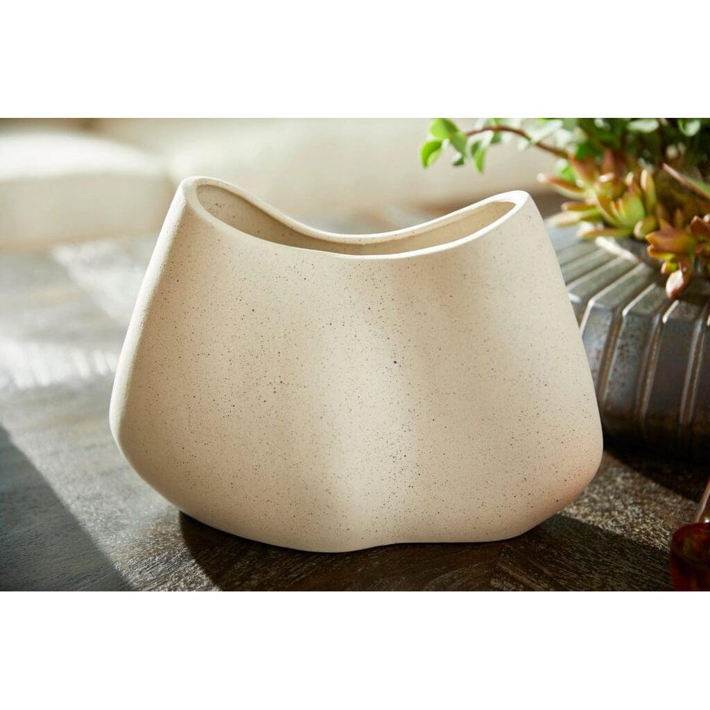 Cyan Design 11776 Organic Pinched Bowl Designed - Grainy White