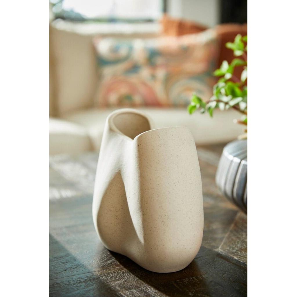 Cyan Design 11776 Organic Pinched Bowl Designed - Grainy White