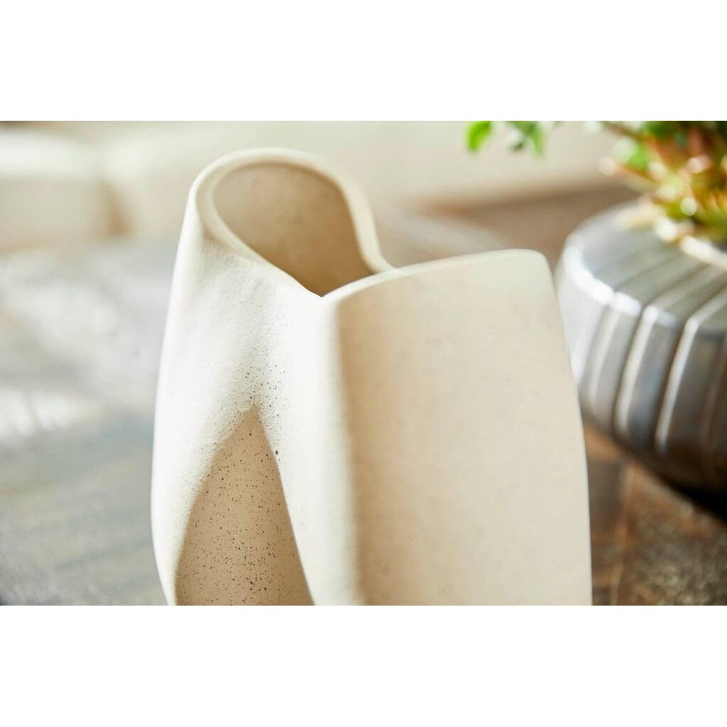 Cyan Design 11776 Organic Pinched Bowl Designed - Grainy White