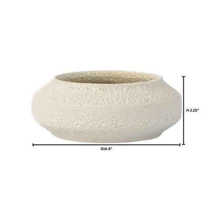 Cyan Design 11779 White on Terra Bowl - Porous White - Low