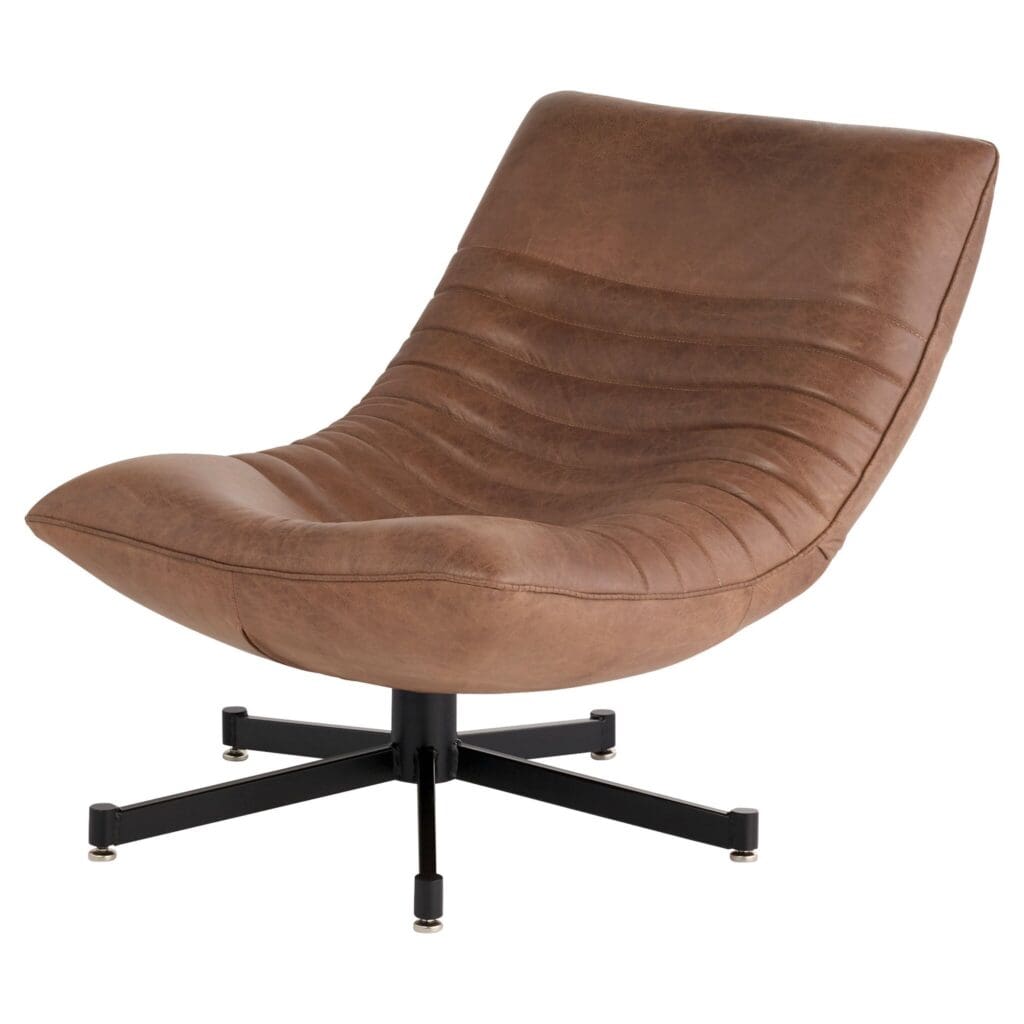 Cyan Design 11805 Eduarda Arm Chair - L-18051 - Medium Brown Distressed Leather