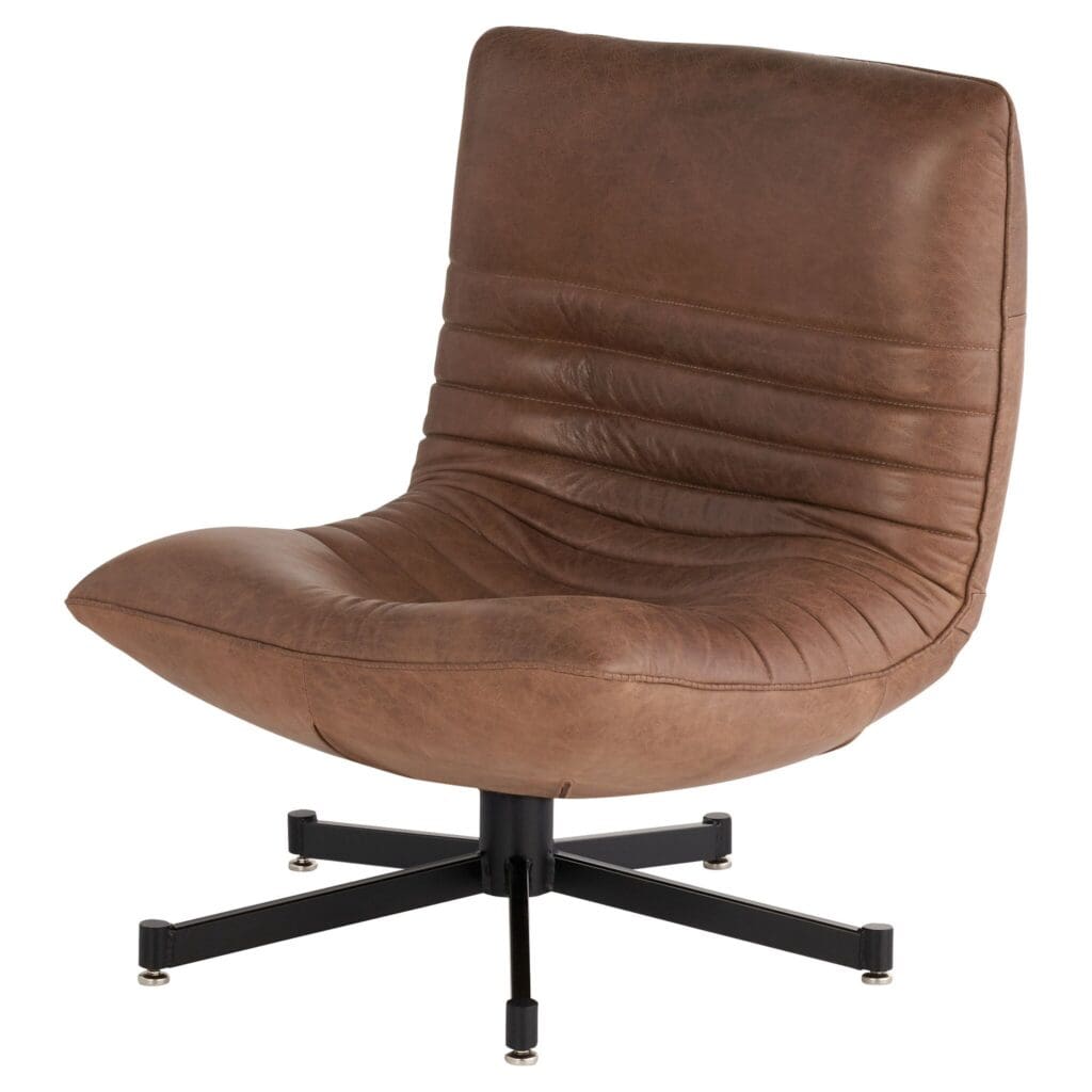 Cyan Design 11805 Eduarda Arm Chair - L-18051 - Medium Brown Distressed Leather